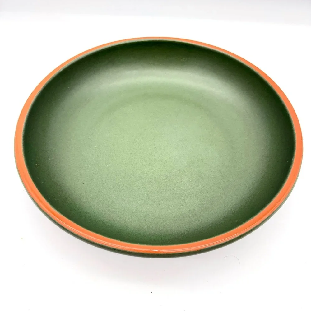 Williams Sonoma Casa Verde Large Pasta Bowl Green Terra Cotta Portugal 10.75